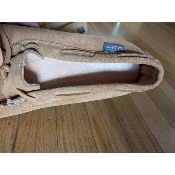 LL Bean Wicked Good Slippers Slip On Leather Moccasin Brown Shoes Men's Size 11M - Picture 7 of 8